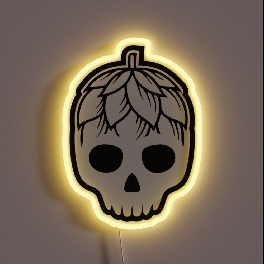 Hophead The Beer Loving Skull Rgb Led Neon Sign - Shineneon