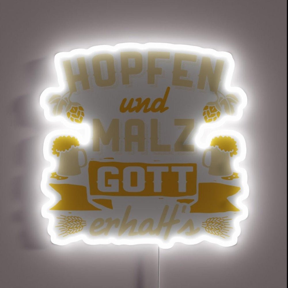 Hops And Malt God Receives It Reinheitsgebot Rgb Led Neon Sign - Shineneon