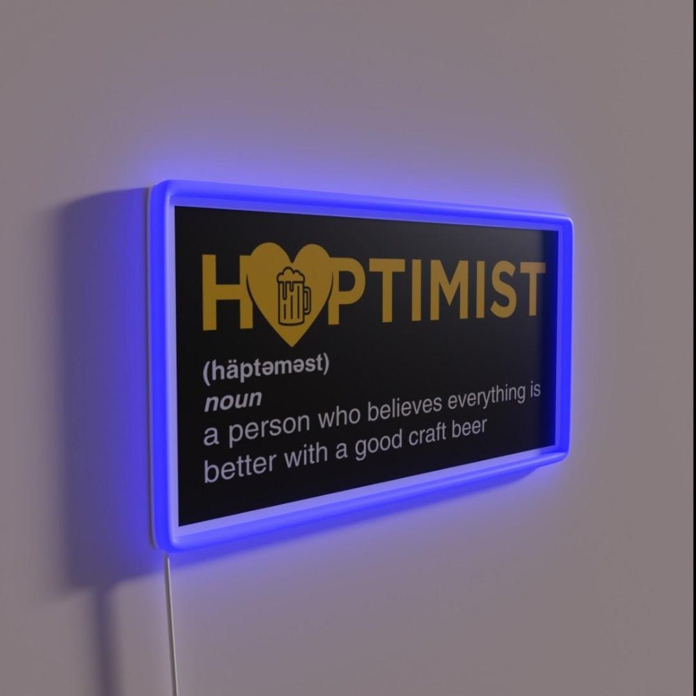 Hoptimist Definition Craft Beer Design Rgb Led Neon Sign Bar Wall Decor - Shineneon