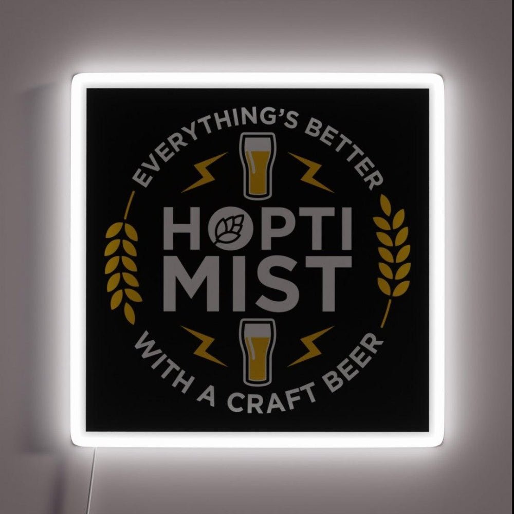 Hoptimist Everythings Better Withe Craft Beer Rgb Led Neon Sign - Shineneon