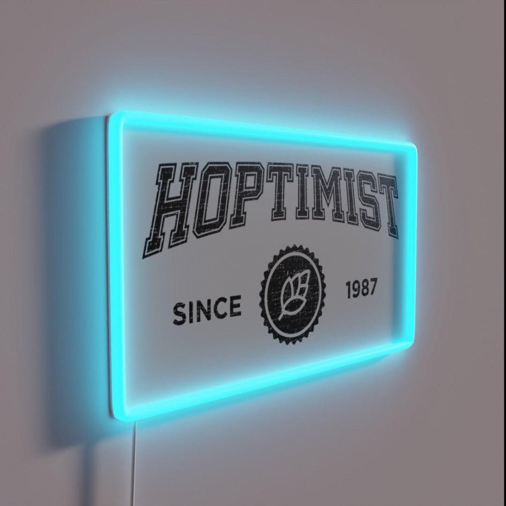 Hoptimist University Style 1987 Craft Beer Rgb Led Neon Sign Bar Wall Art - Shineneon