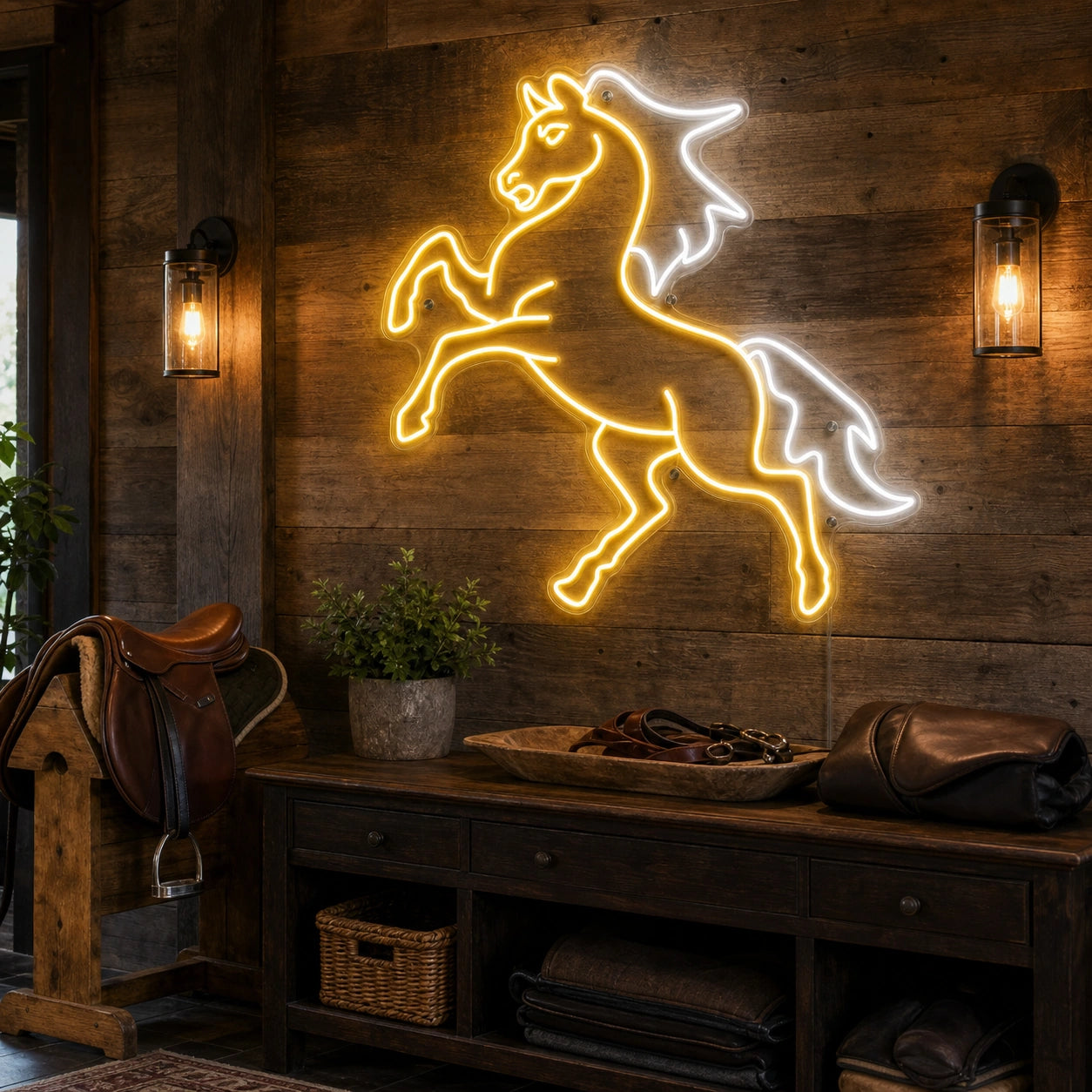 Horse LED Neon Sign real lifestyle scene
