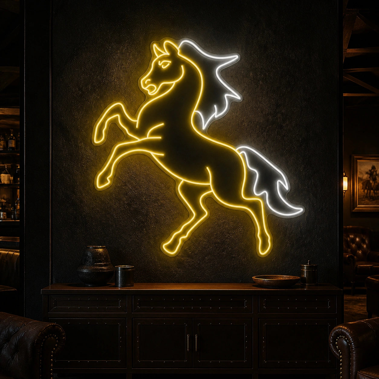 Horse LED Neon Sign Home Garage Wall Decoration high-converting product image