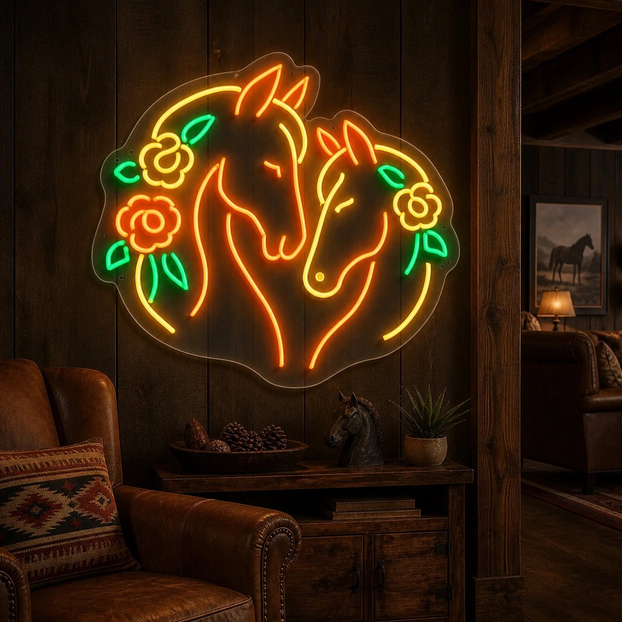 Horses Vintage LED Neon Sign - Shineneon