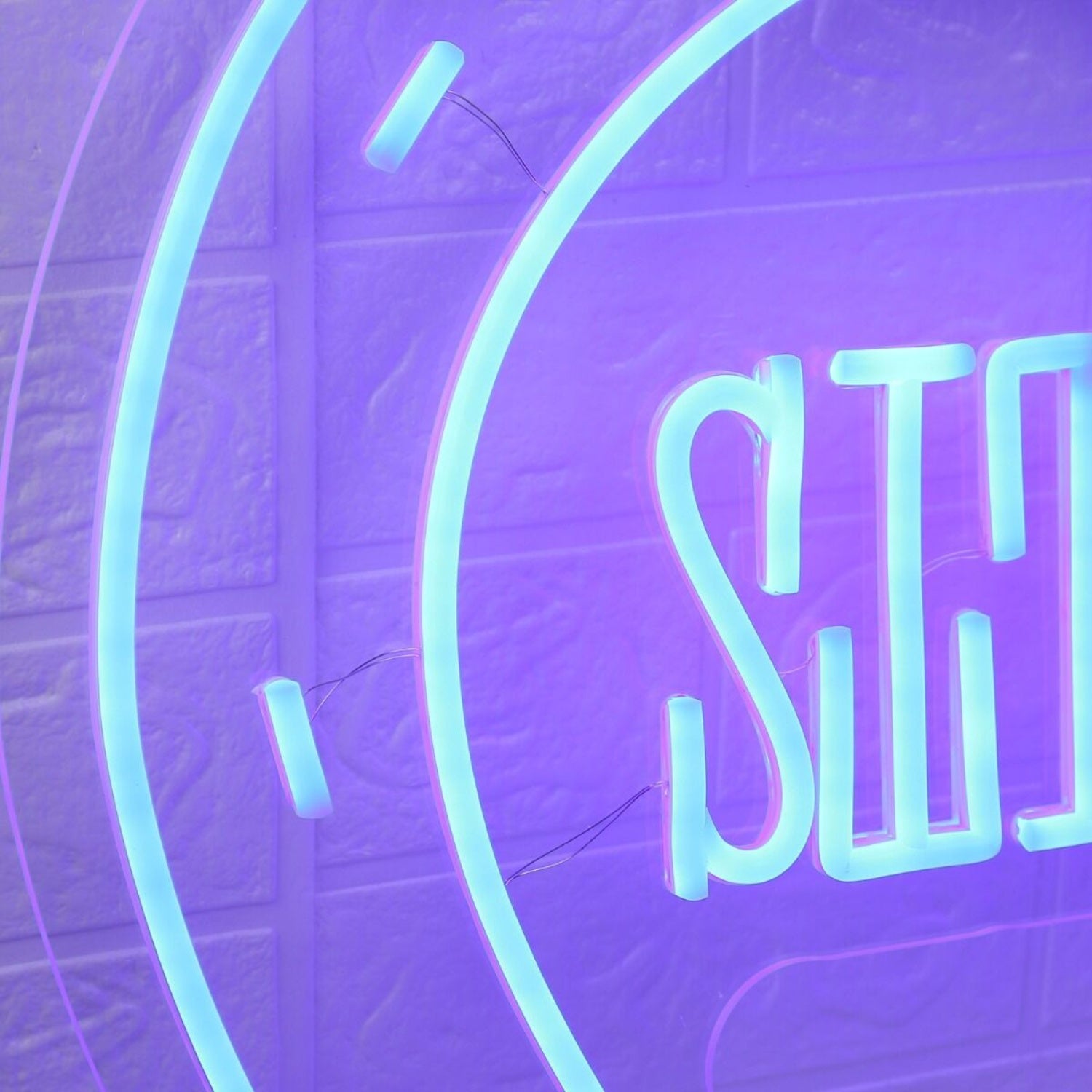 Horseshoe Blue Led Neon Sign - Shineneon