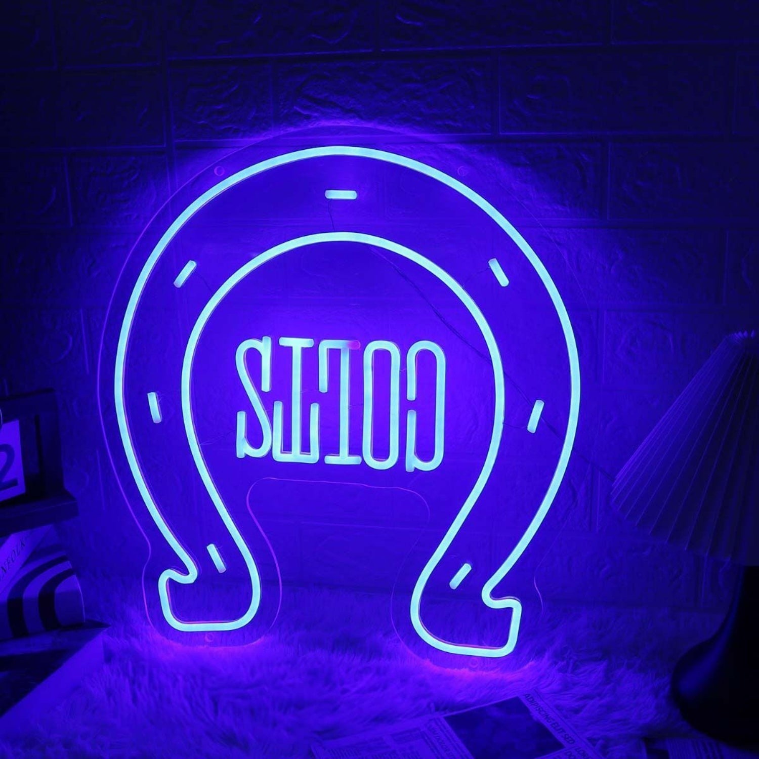 Horseshoe Blue Led Neon Sign - Shineneon