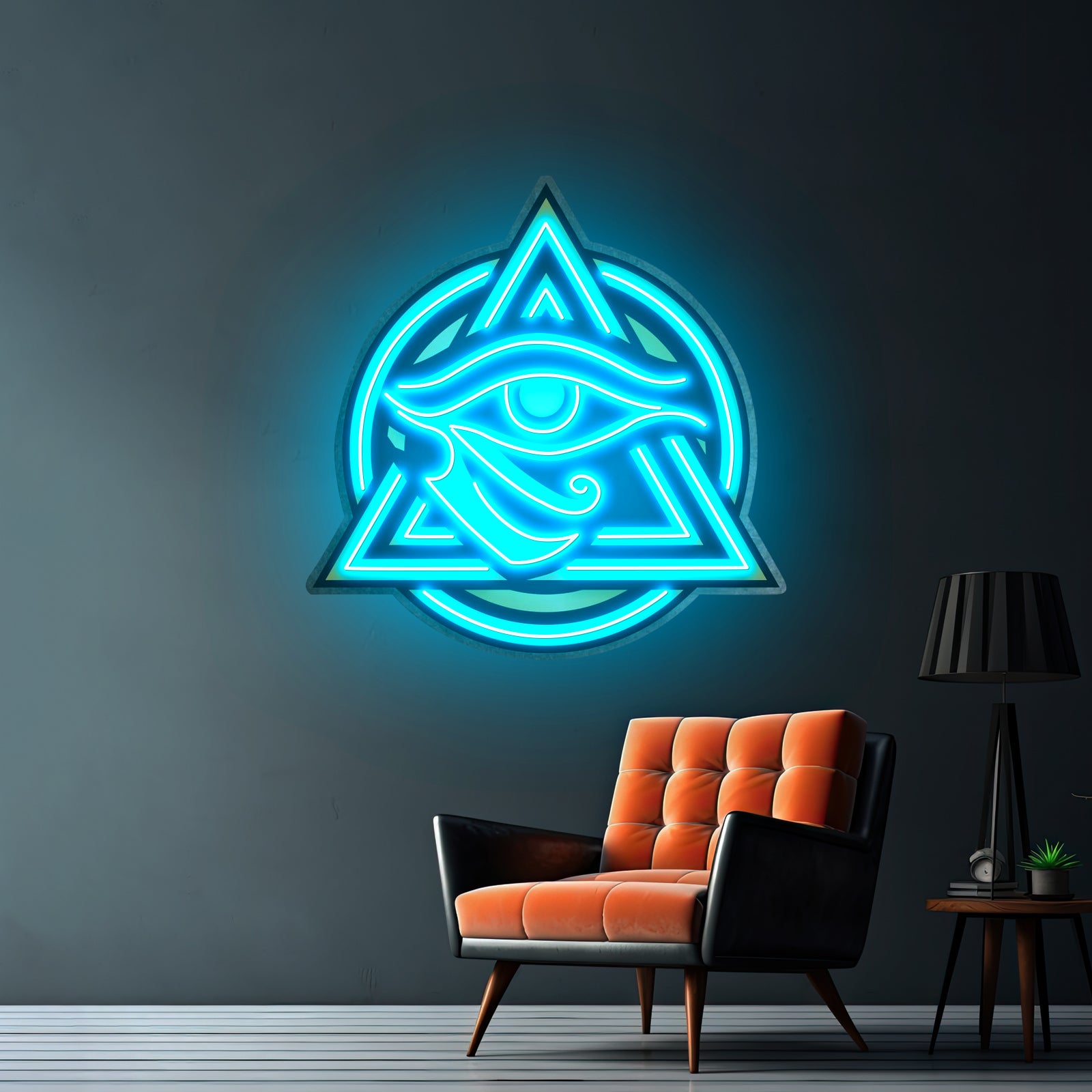 Horus Eye Led Neon Acrylic Artwork For Sale - Size and dimension reference