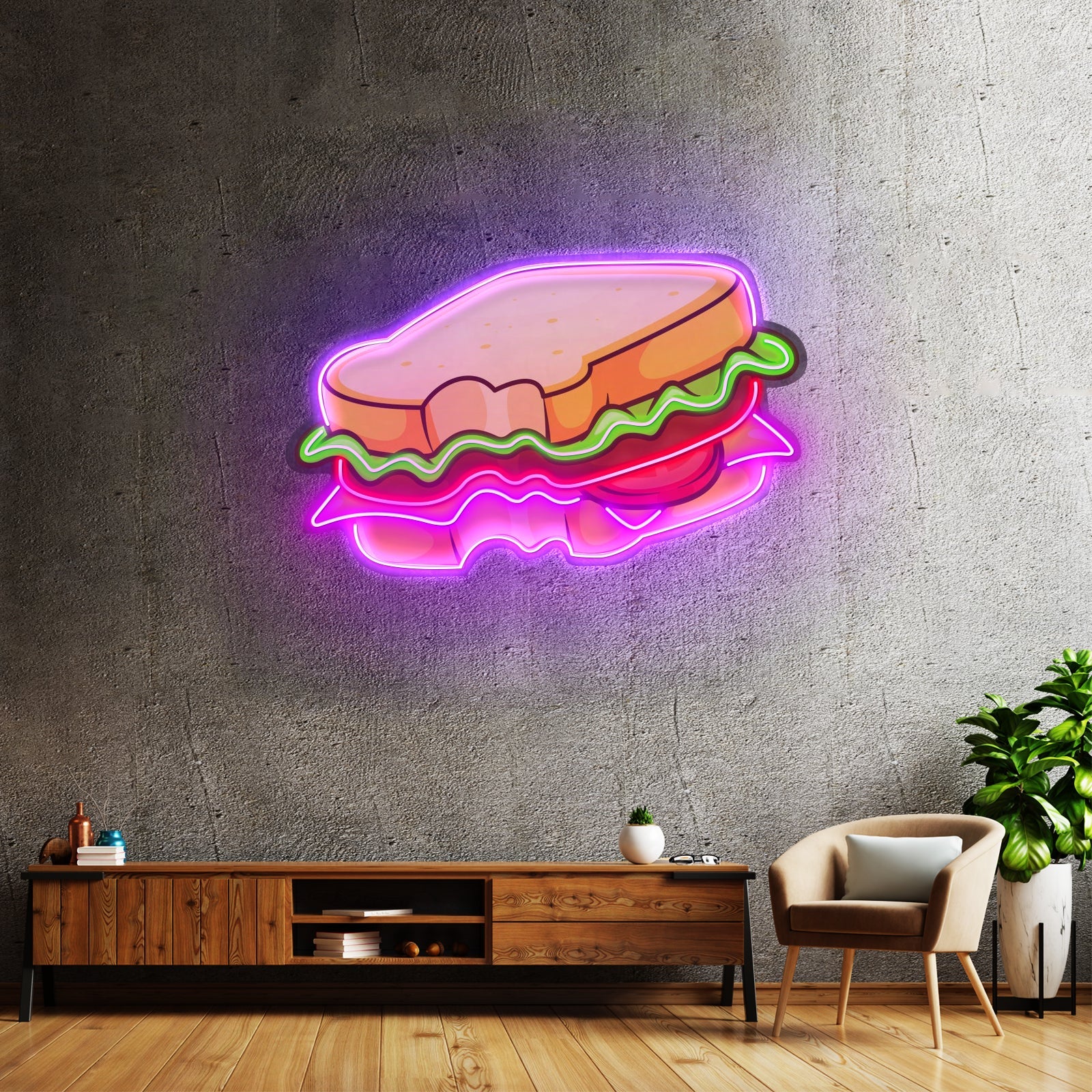 Hot Cheese Sandwich Led Neon Sign Light Custom Led Signs - Shineneon