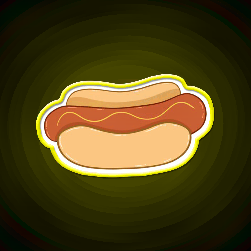 Hot Diggity Fast Food Led Neon Sign For Burger Place Rgb Color - Custom LED neon sign front view