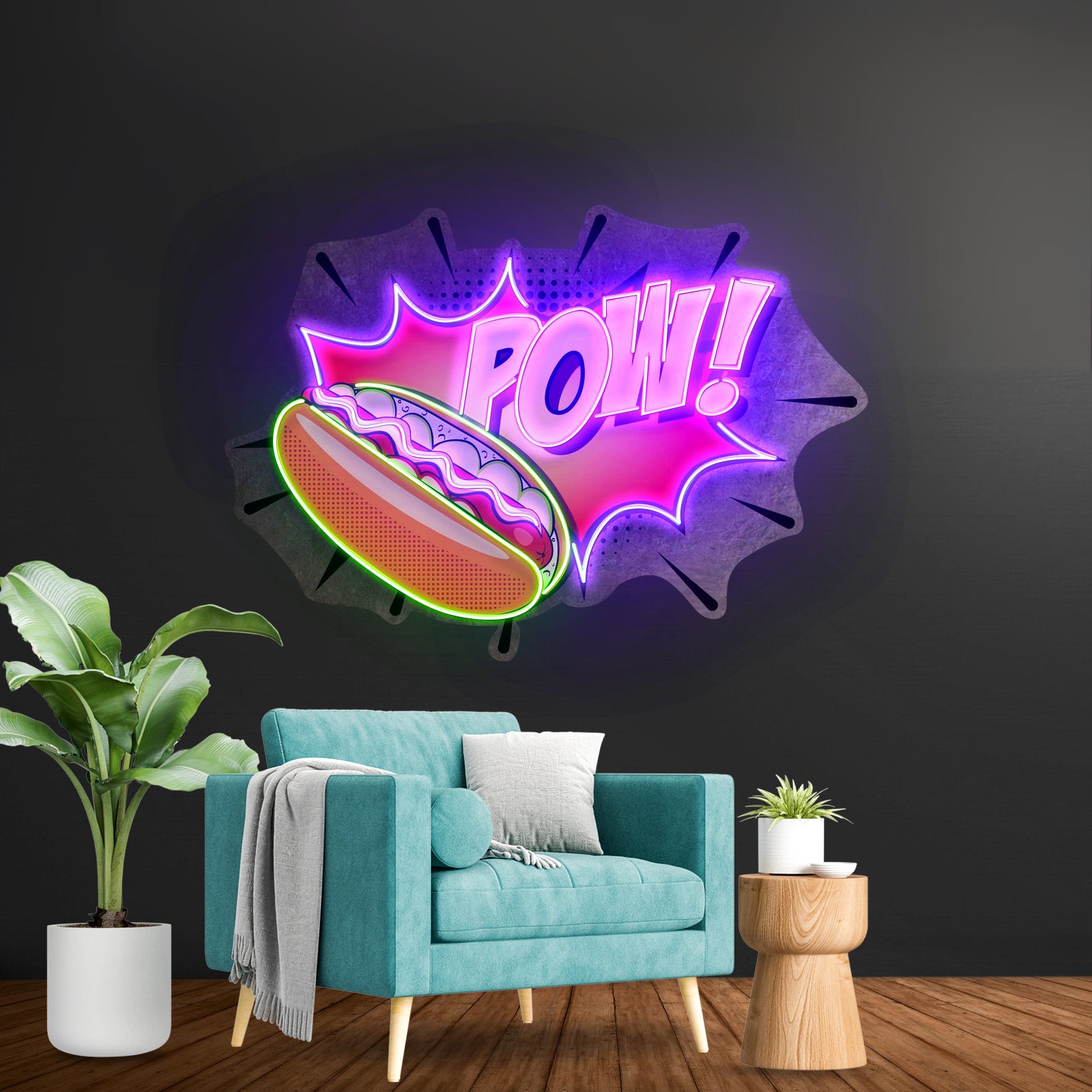 Hot Dog Custom Led Signs Artwork For Sale