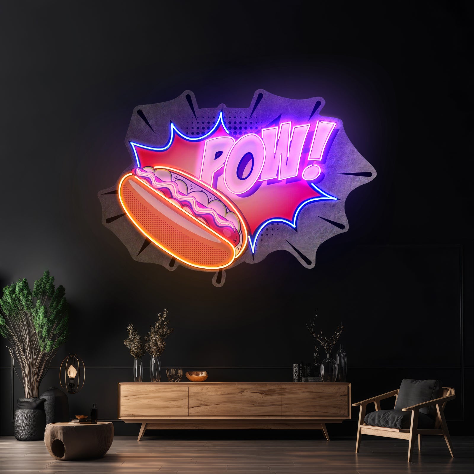 Hot Dog Custom Led Signs Artwork For Sale