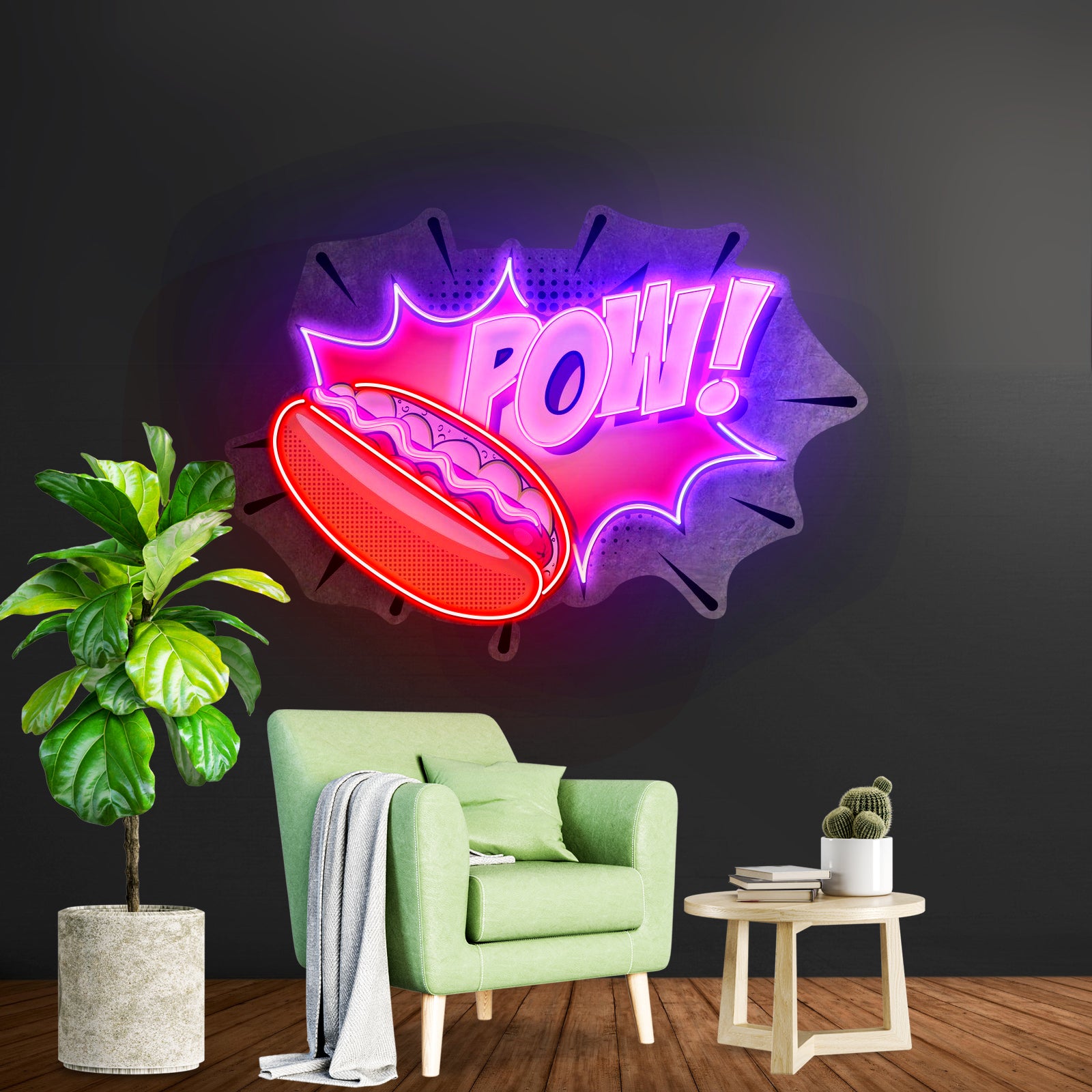 Hot Dog Custom Led Signs Artwork For Sale
