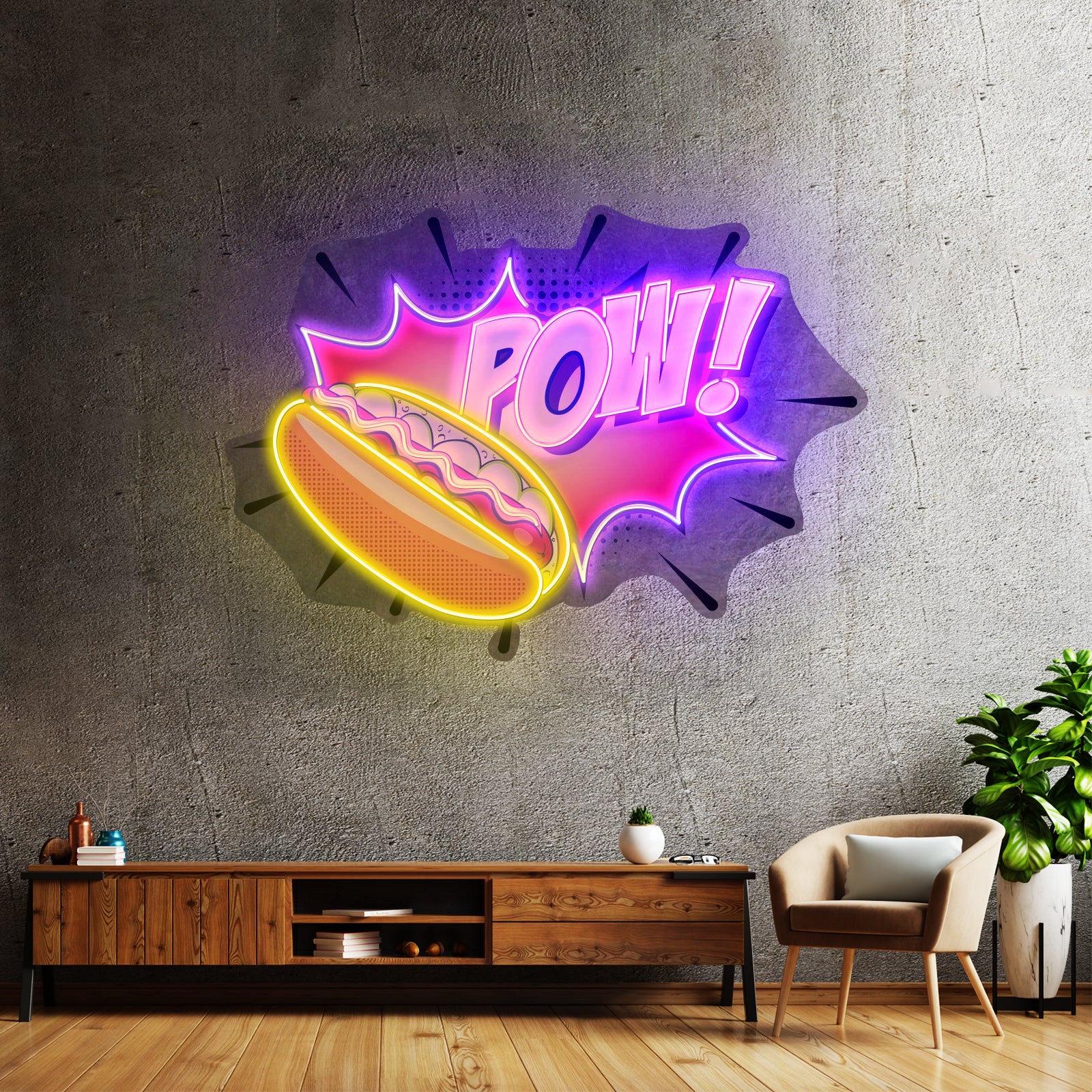 Hot Dog Custom Led Signs Artwork For Sale