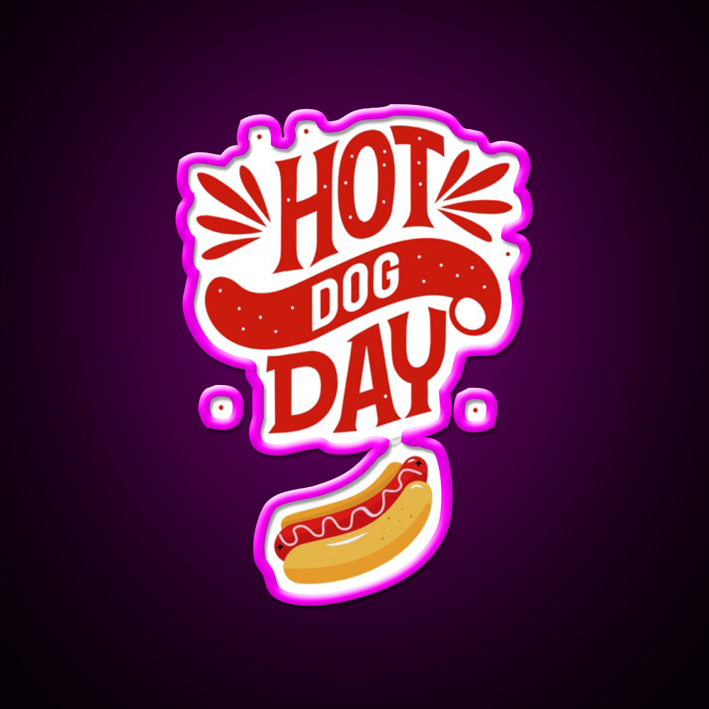 Hot Dog Day Snack Food Led Neon Sign Rgb Color - Shineneon