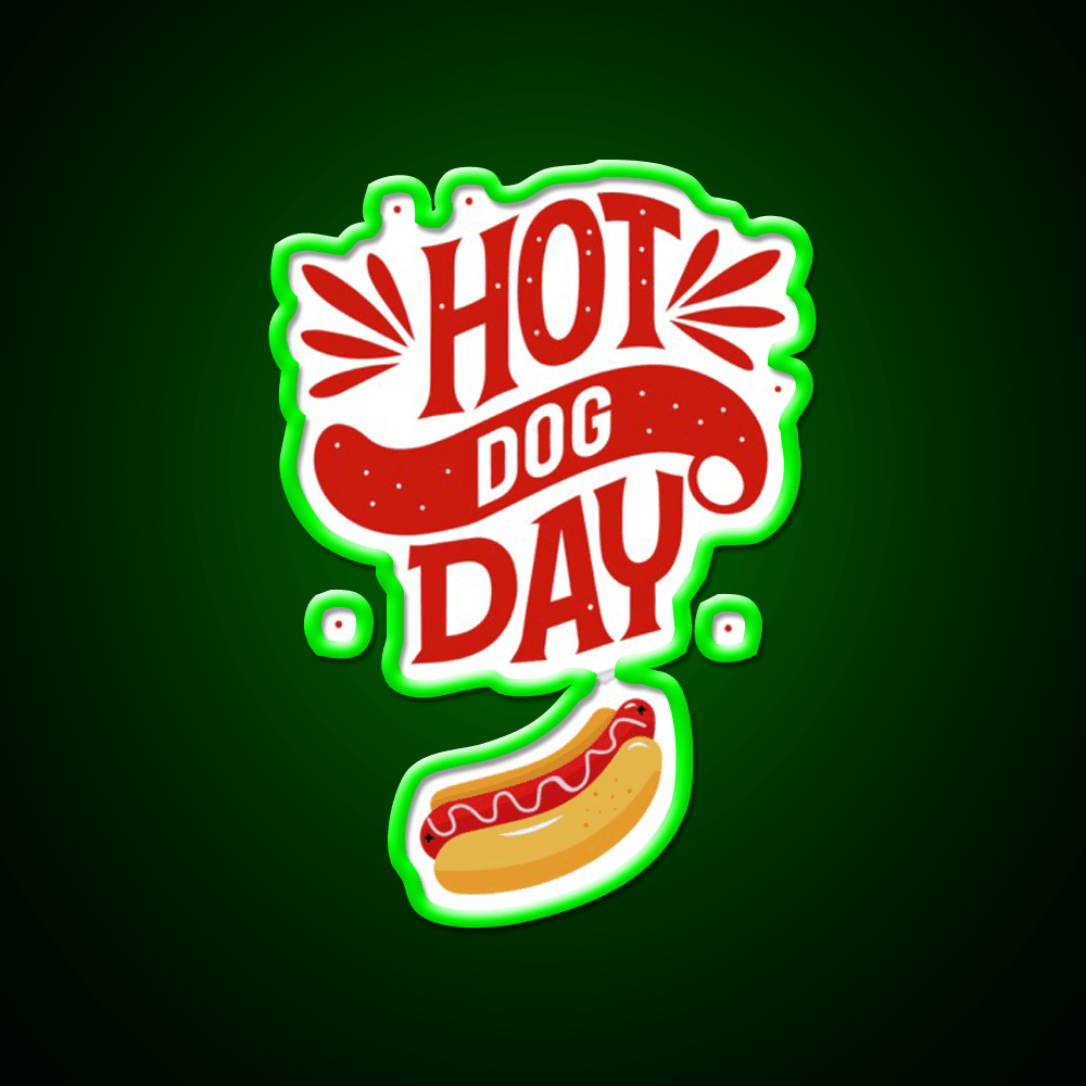 Hot Dog Day Snack Food Led Neon Sign Rgb Color - Shineneon