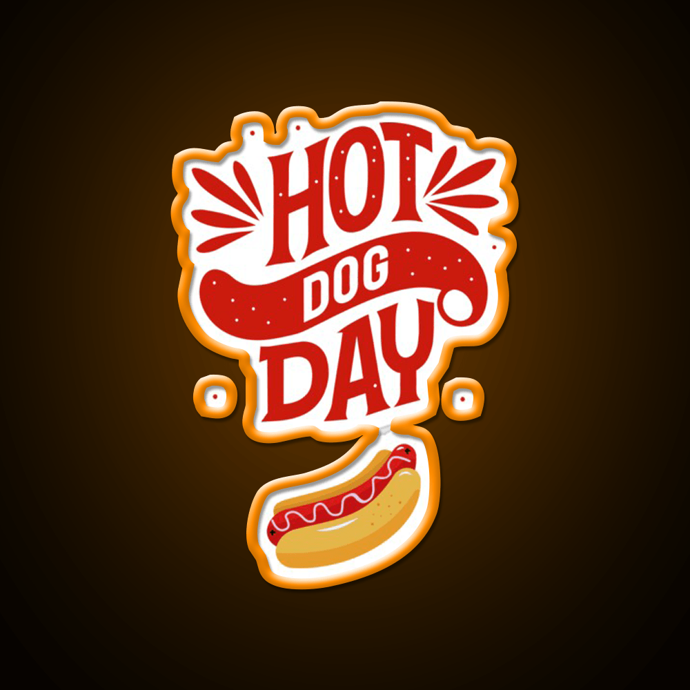 Hot Dog Day Snack Food Led Neon Sign Rgb Color - Shineneon