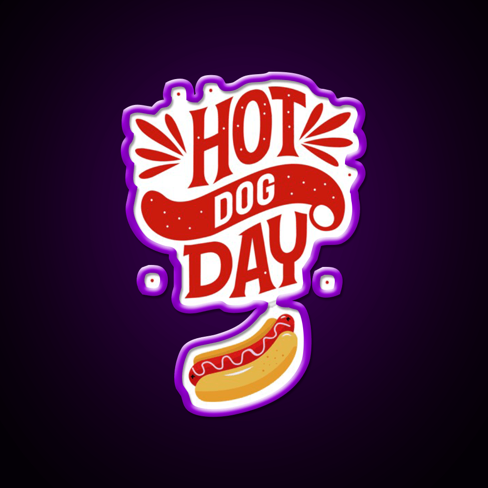 Hot Dog Day Snack Food Led Neon Sign Rgb Color - Shineneon