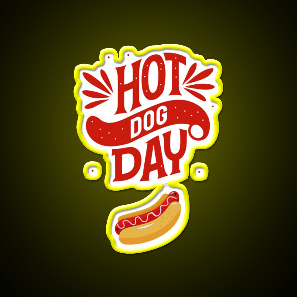 Hot Dog Day Snack Food Led Neon Sign Rgb Color - Shineneon