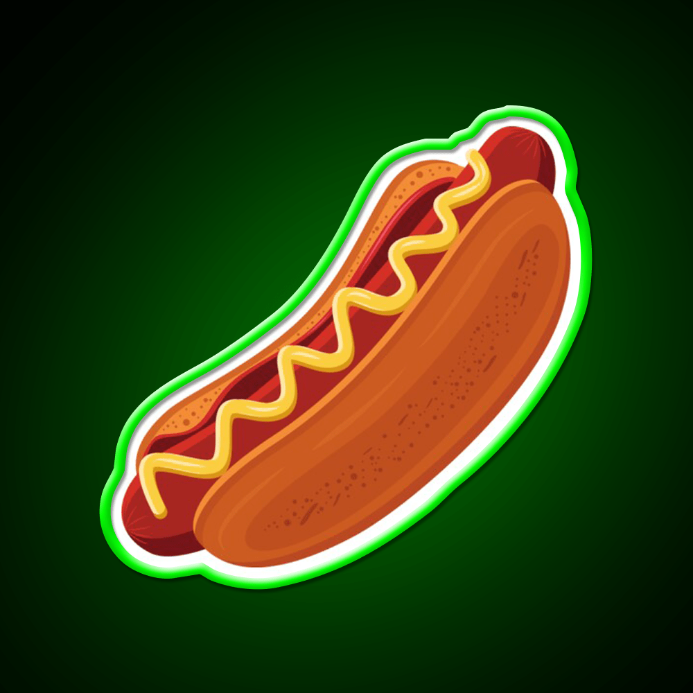 Hot Dog Fast Food Led Neon Sign For Burger Place Wall Art Rgb Color - Shineneon