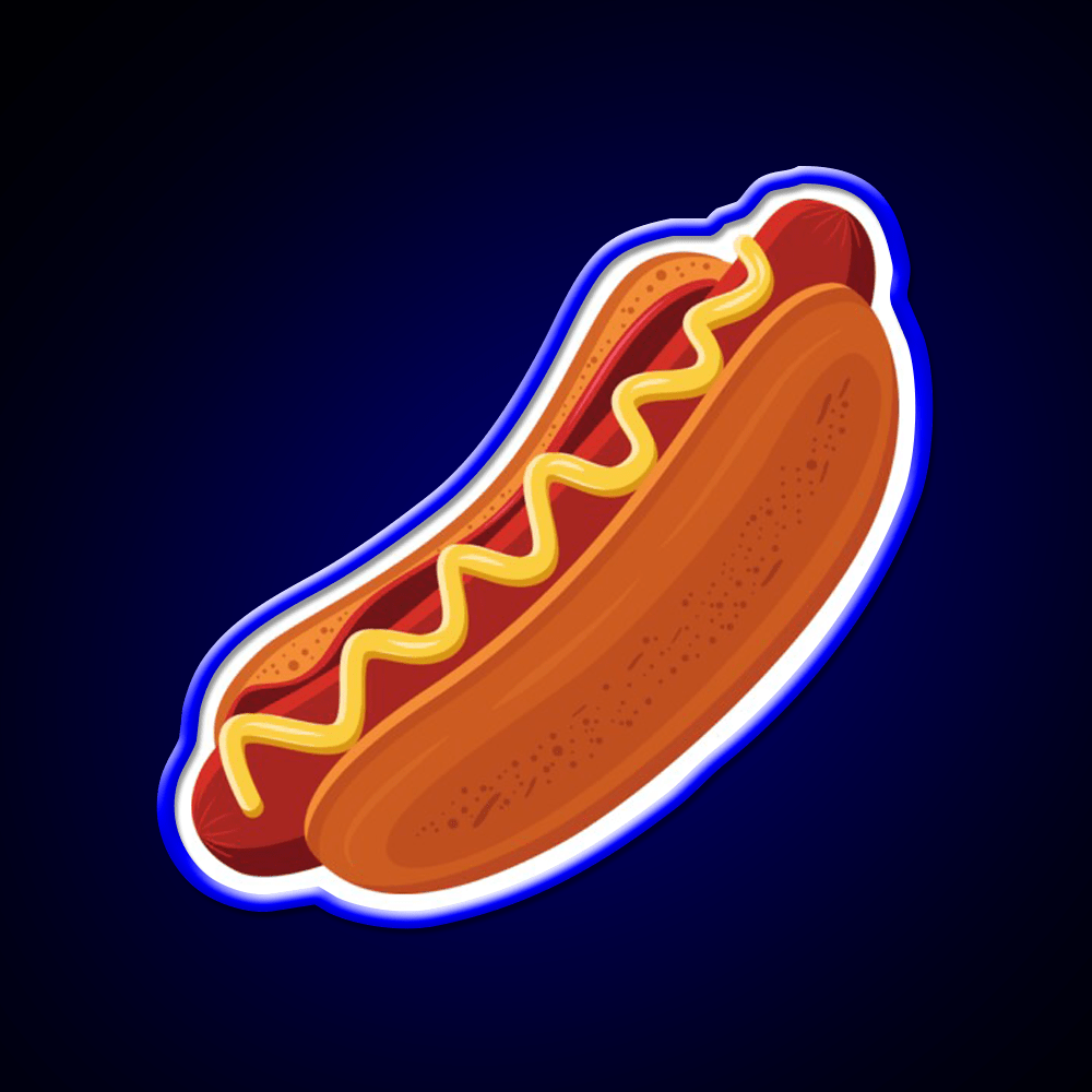 Hot Dog Fast Food Led Neon Sign For Burger Place Wall Art Rgb Color - Shineneon
