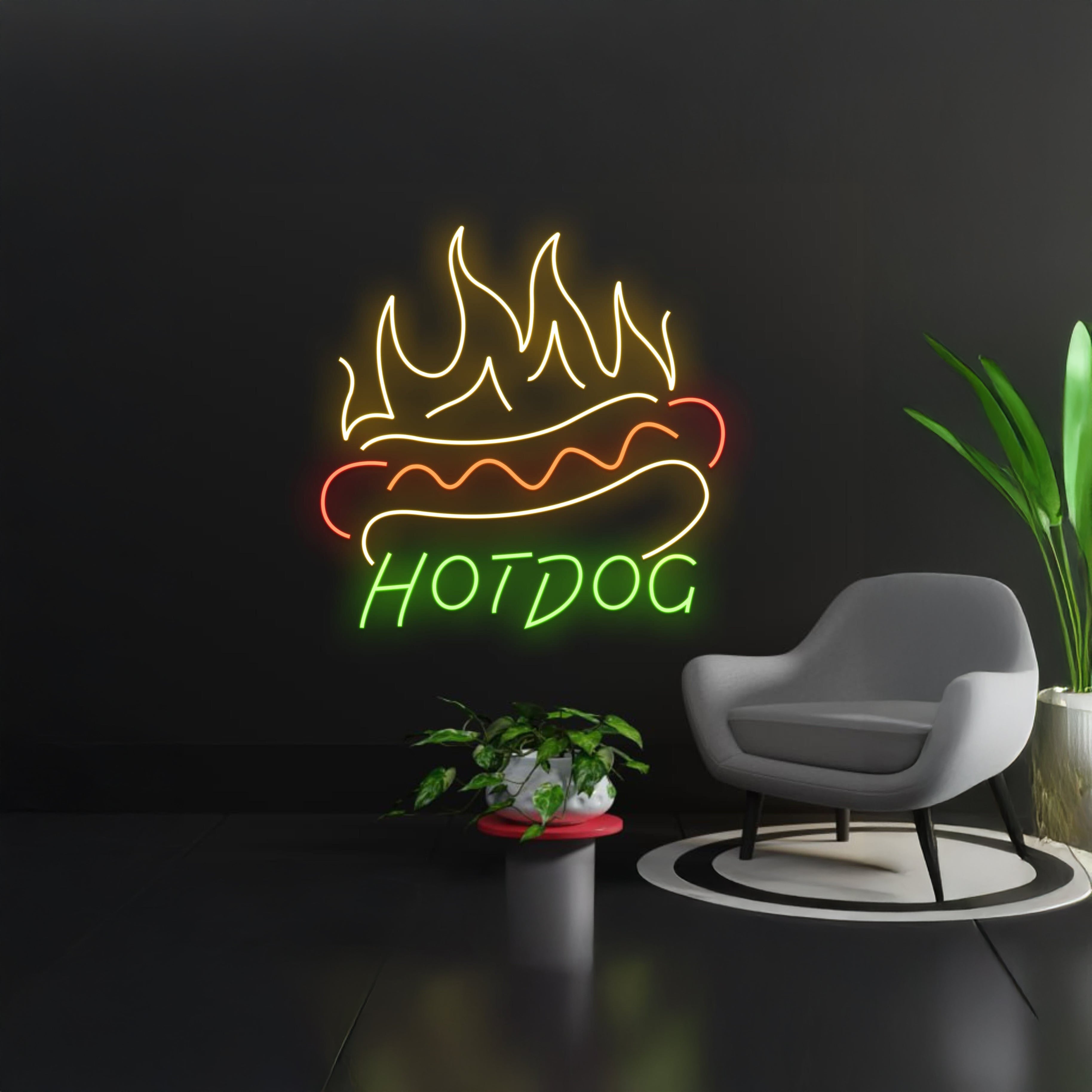 Hot Dog Neon Sign Personalized Sausage Neon Light | Shineneon