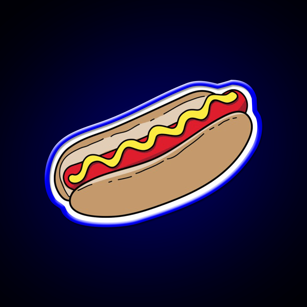 Hot Dog Snack Food Led Neon Sign For Snack Room Rgb Color - Shineneon