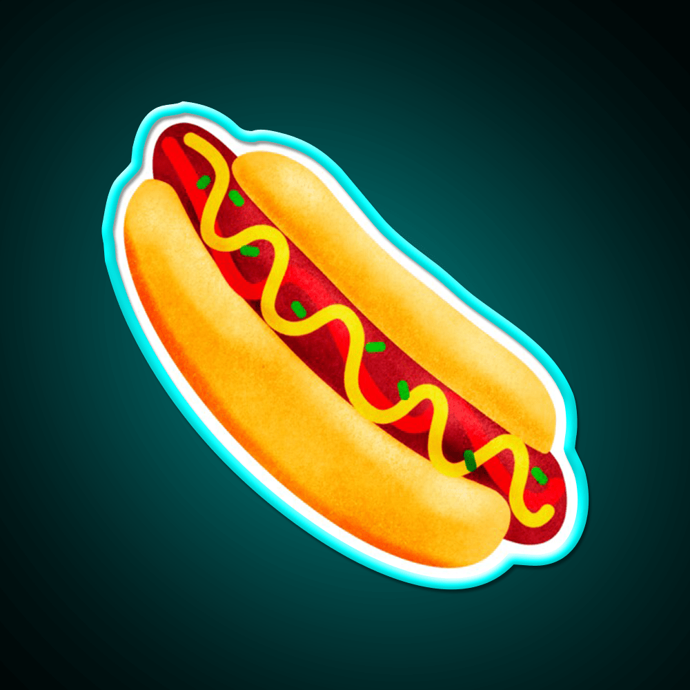 Hot Dog Snack Food Led Neon Sign For Vending Area Rgb Color - Shineneon