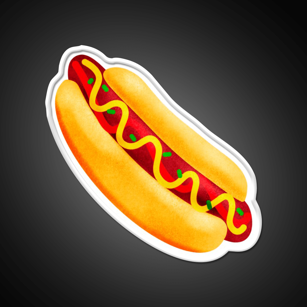 Hot Dog Snack Food Led Neon Sign For Vending Area Rgb Color - Shineneon