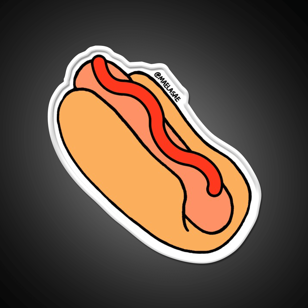 Hot Dog With Ketchup Snack Food Led Neon Sign Rgb Color - Shineneon