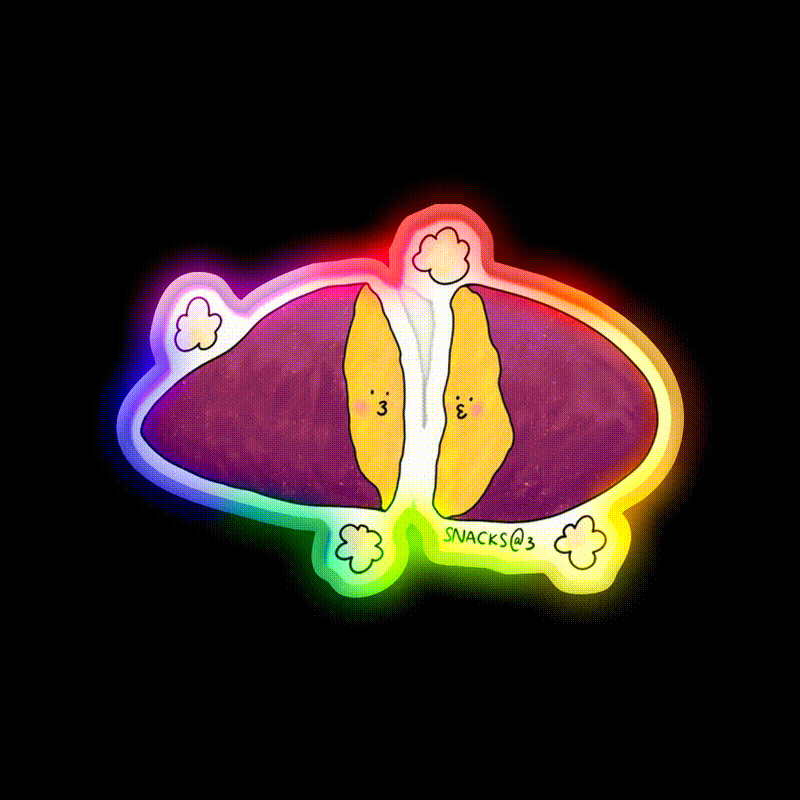 Hot Hot Baked Sweet Potato Snack Food Led Neon Sign Rgb Color - LED neon sign close-up detail