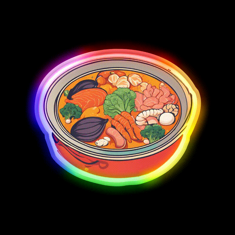 Hot Pot Led Neon Sign Chinese Food Rgb Color