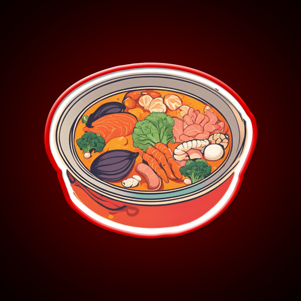 Hot Pot Led Neon Sign Chinese Food Rgb Color - Shineneon