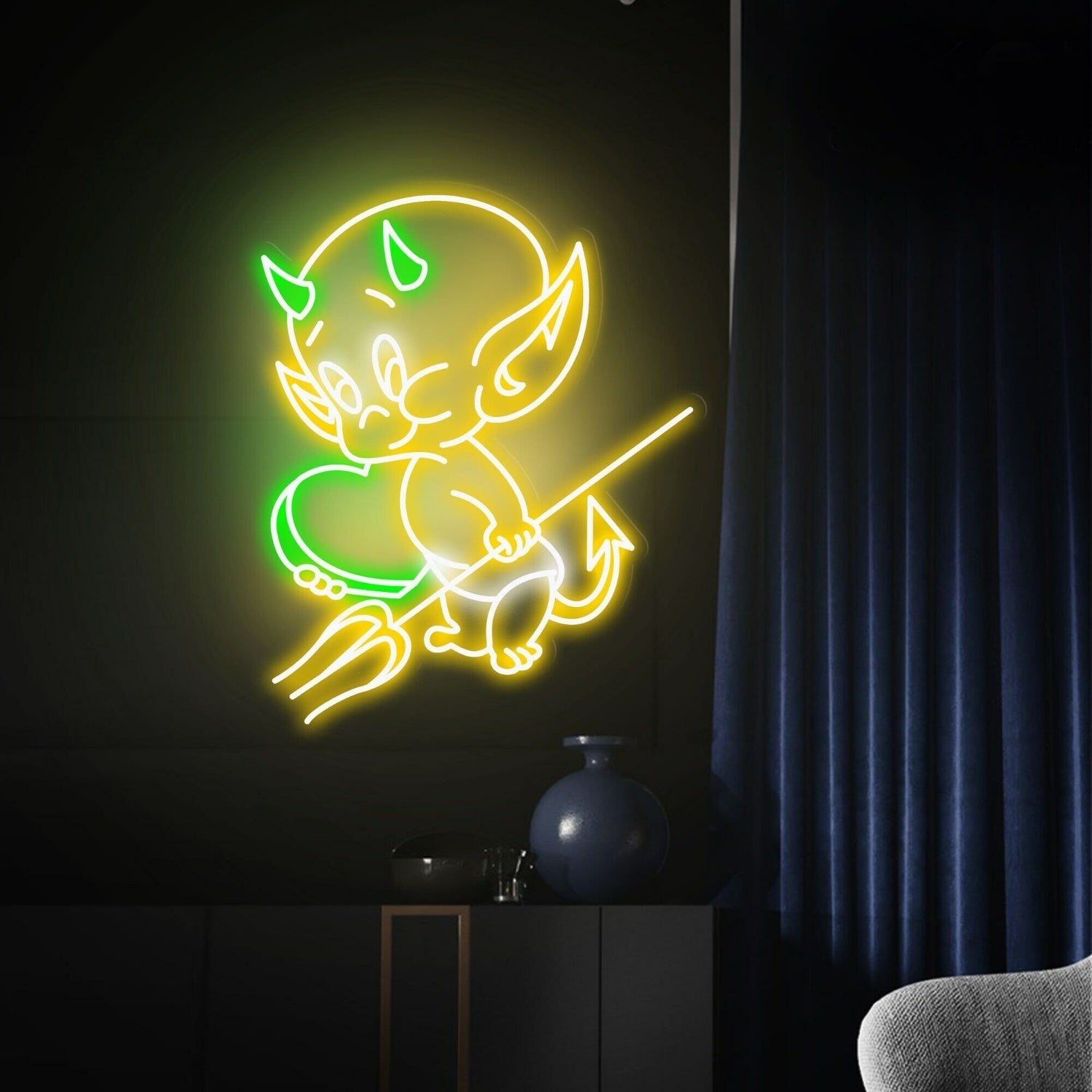 Hot Stuff Little Devil Led Neon Sign Bar - Shineneon