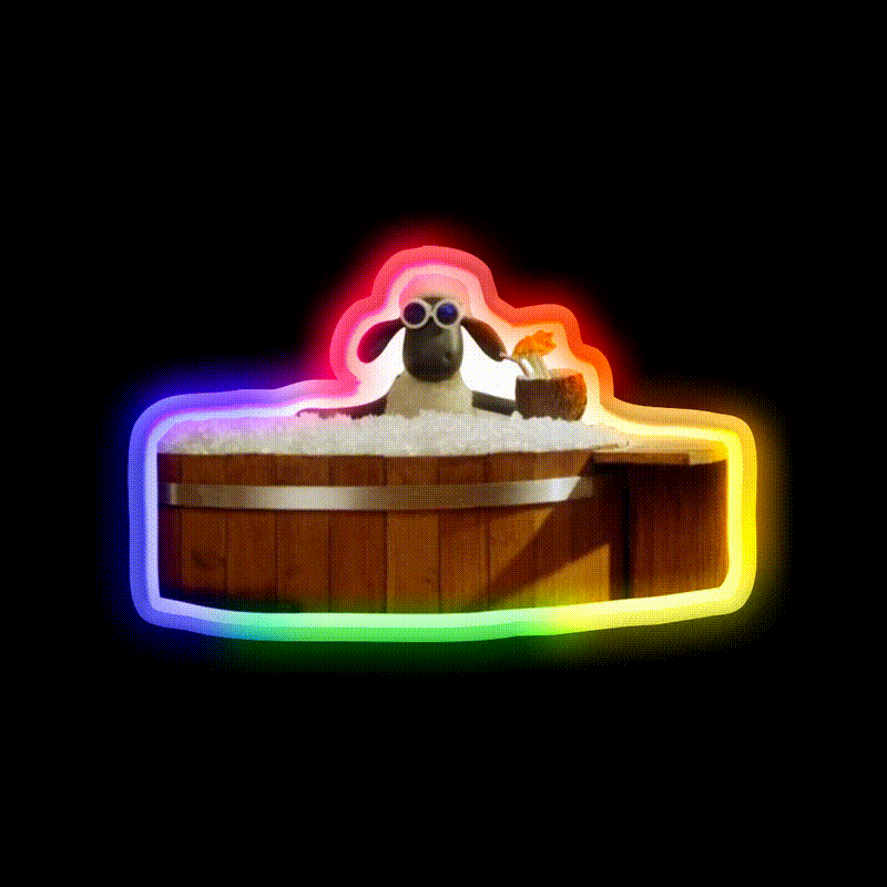 Hot Tub Shaun Cocktail Bar Decor Led Neon Sign Rgb Color - LED neon sign close-up detail