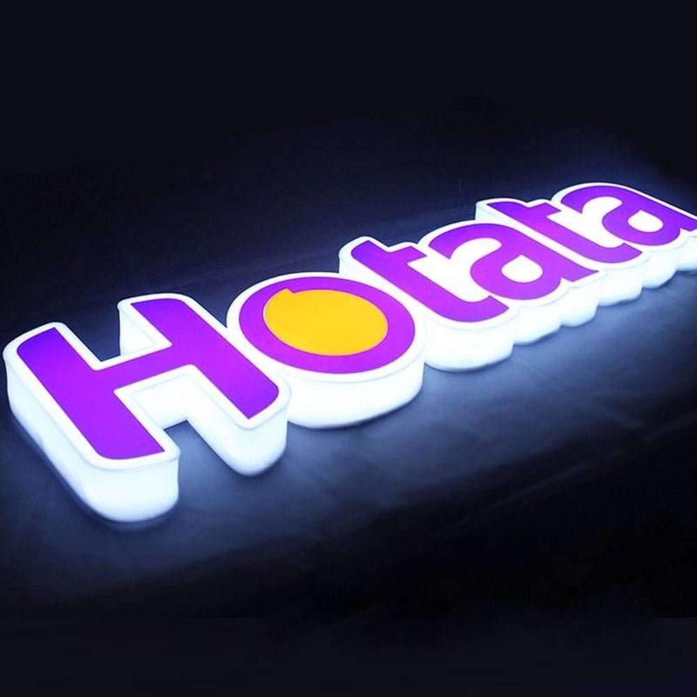 Hotata 3D Frontlit And Backlit Channel Letter Led Light Sign - Shineneon
