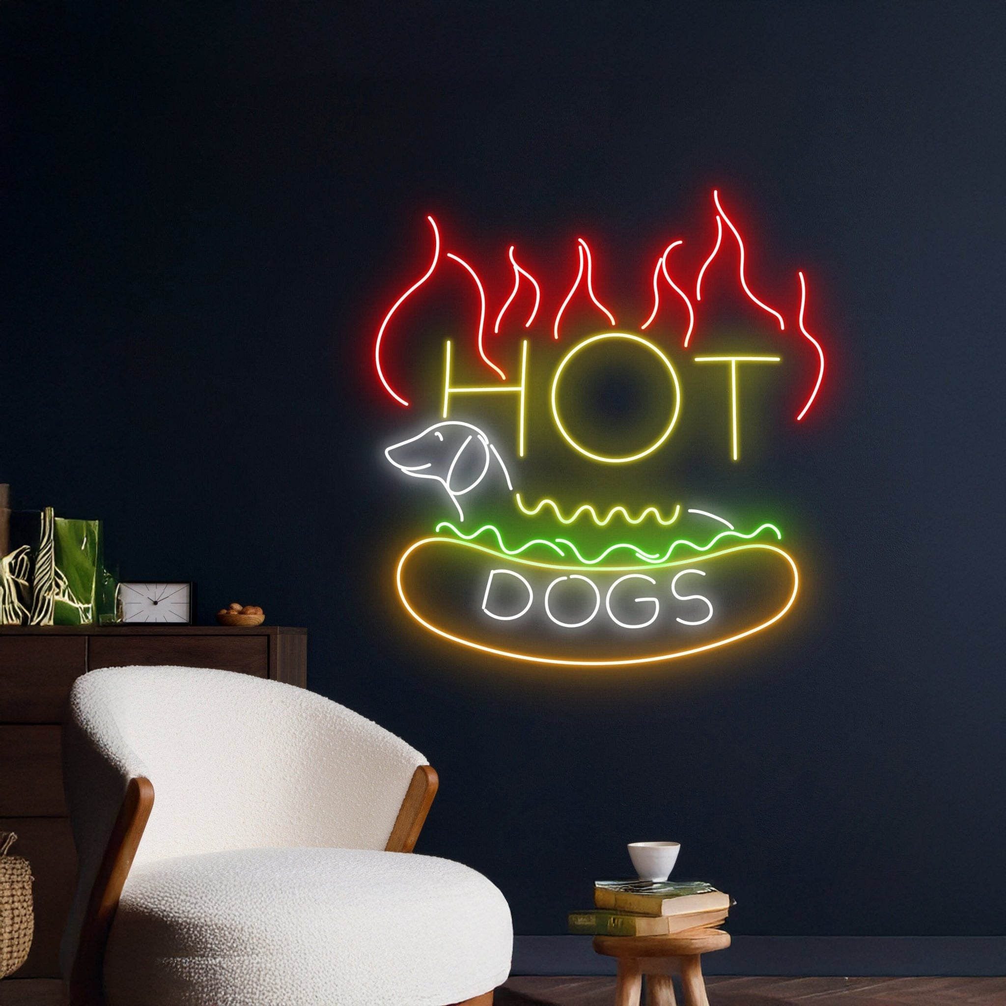 Hotdog Dachshund Neon Sign Food Shop Room Wall Decor - Shineneon