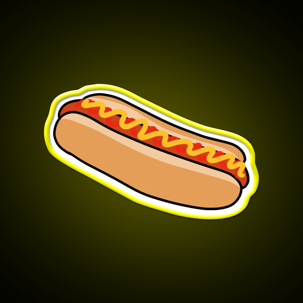 Hotdog Fast Food Led Neon Sign For Burger Place Open Food Sign Rgb Color - Shineneon