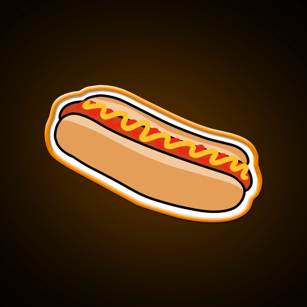 Hotdog Fast Food Led Neon Sign For Burger Place Open Food Sign Rgb Color - Shineneon
