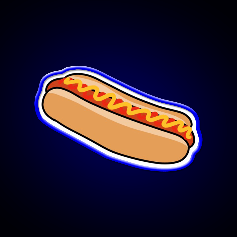 Hotdog Fast Food Led Neon Sign For Burger Place Open Food Sign Rgb Color - Shineneon