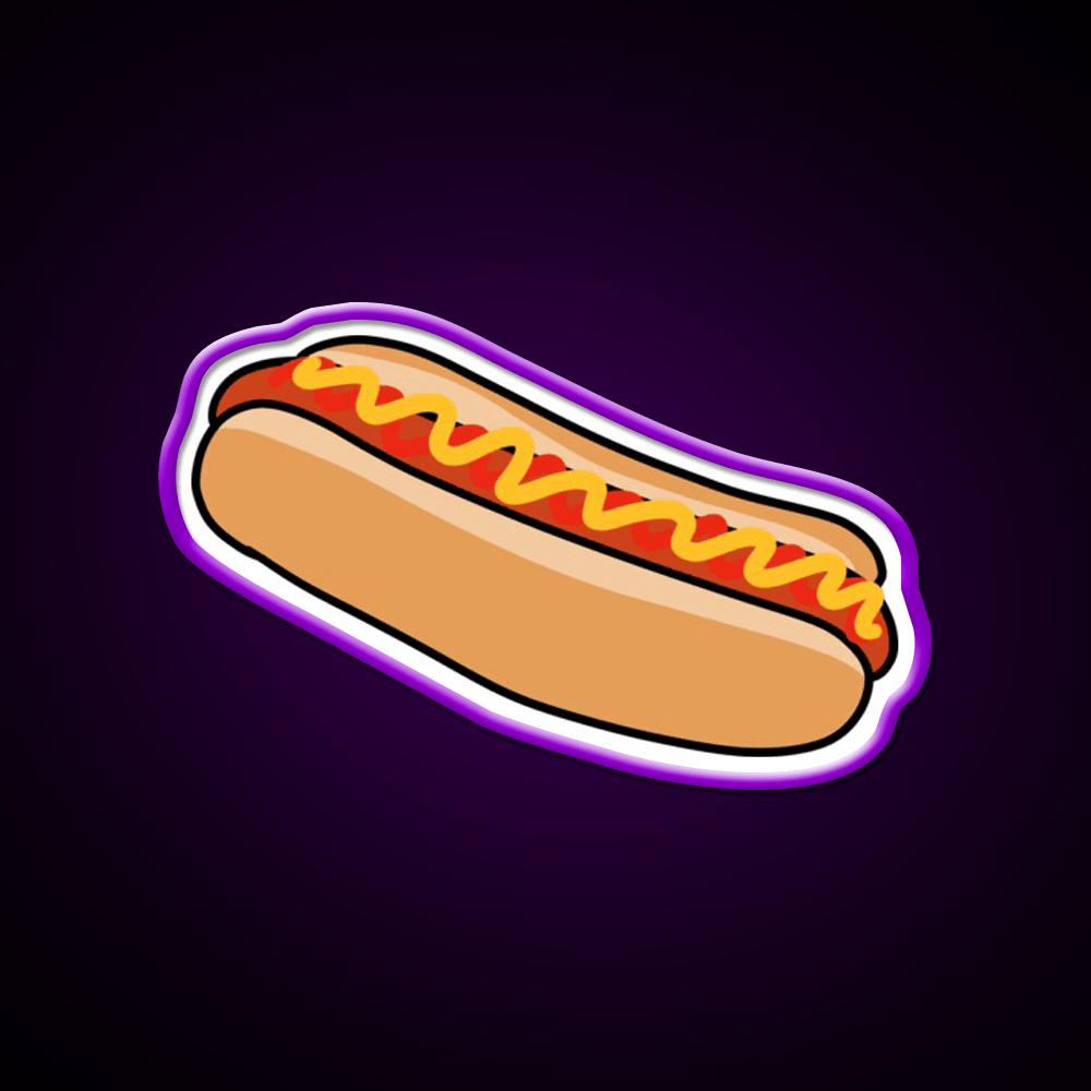Hotdog Fast Food Led Neon Sign For Burger Place Open Food Sign Rgb Color - Shineneon