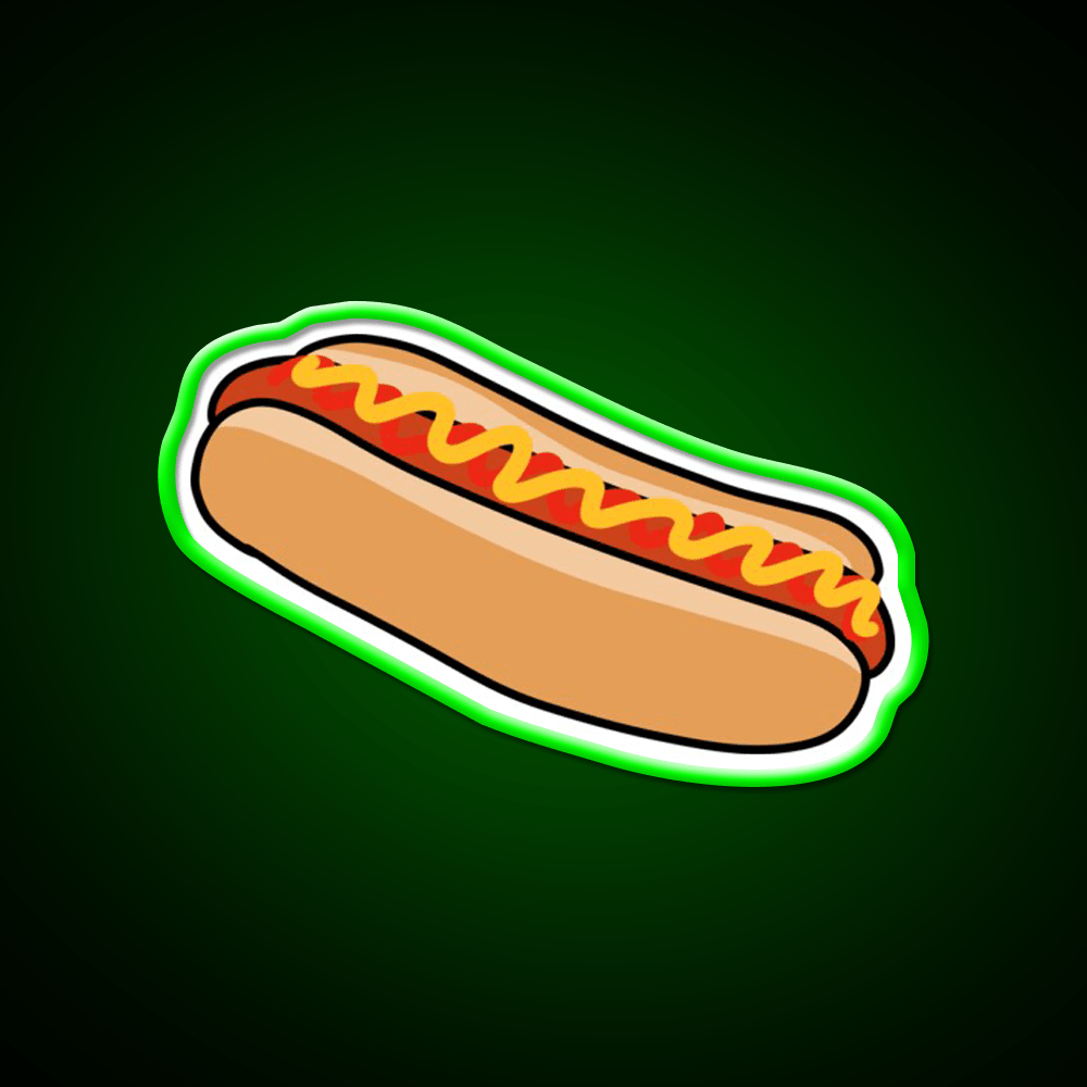 Hotdog Fast Food Led Neon Sign For Burger Place Open Food Sign Rgb Color - Shineneon