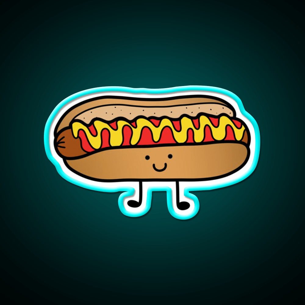 Hotdog Periito Caliente Fast Food Led Neon Sign For Burger Place Rgb Color - Shineneon