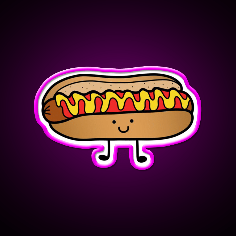 Hotdog Periito Caliente Fast Food Led Neon Sign For Burger Place Rgb Color - Shineneon