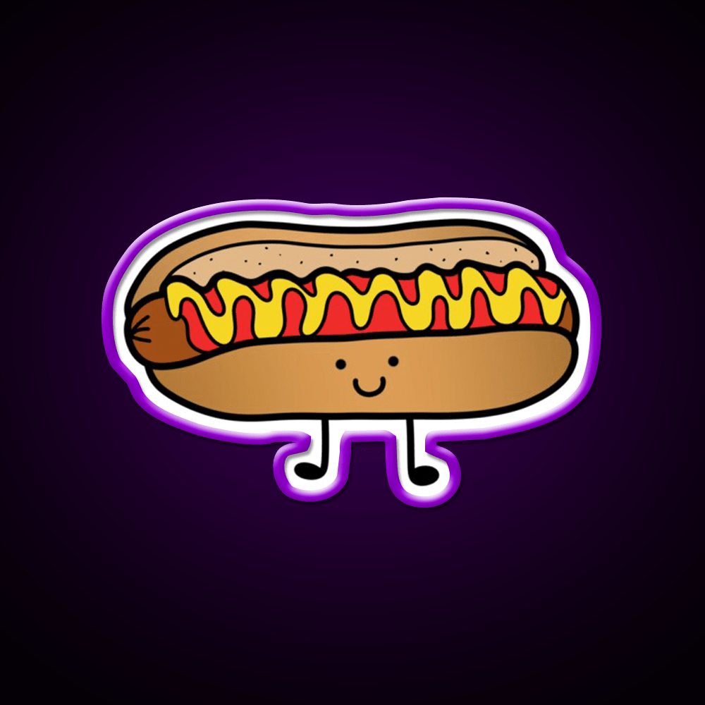 Hotdog Periito Caliente Fast Food Led Neon Sign For Burger Place Rgb Color - Shineneon