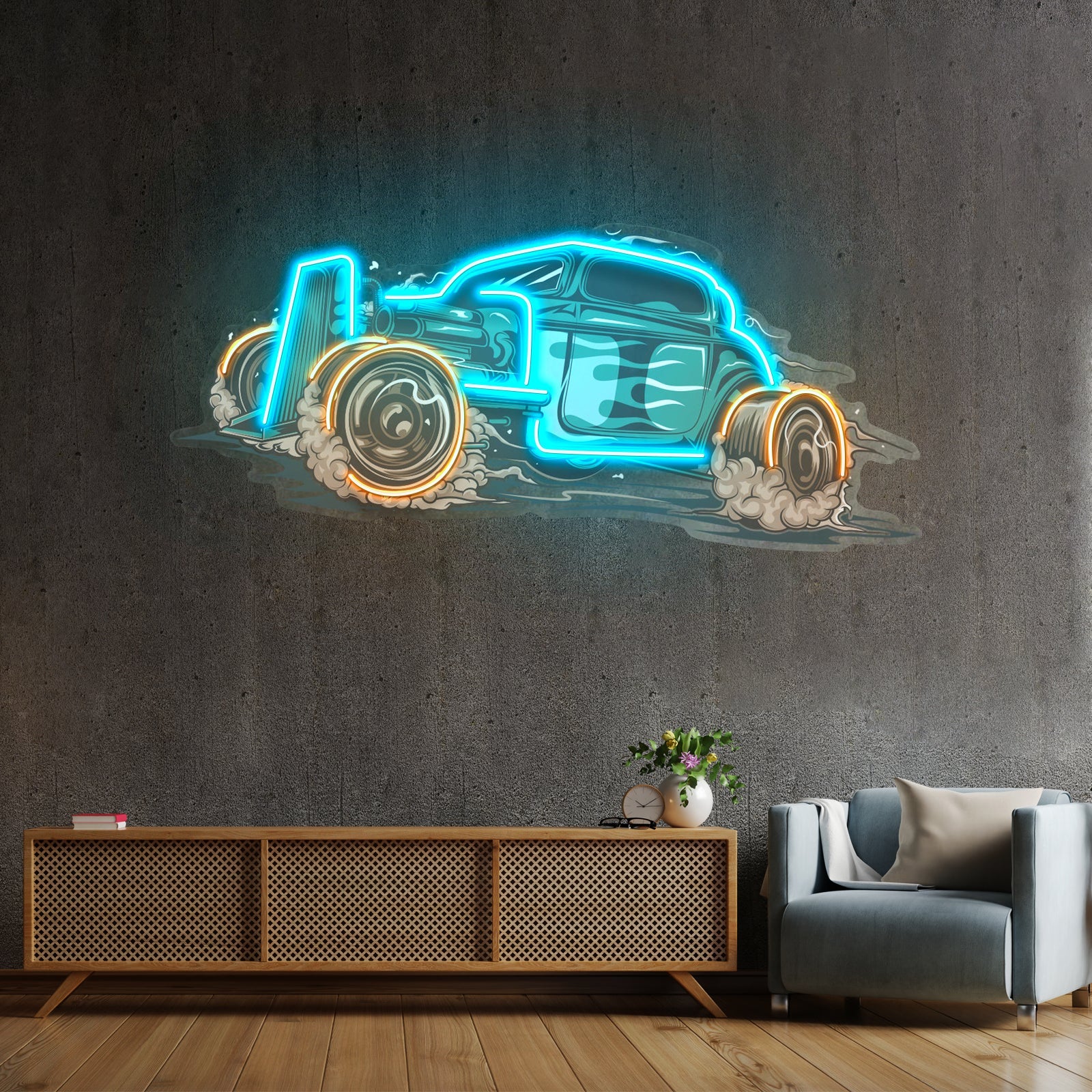 Hotrod Car Led Neon Sign Light Custom Led Signs - Shineneon