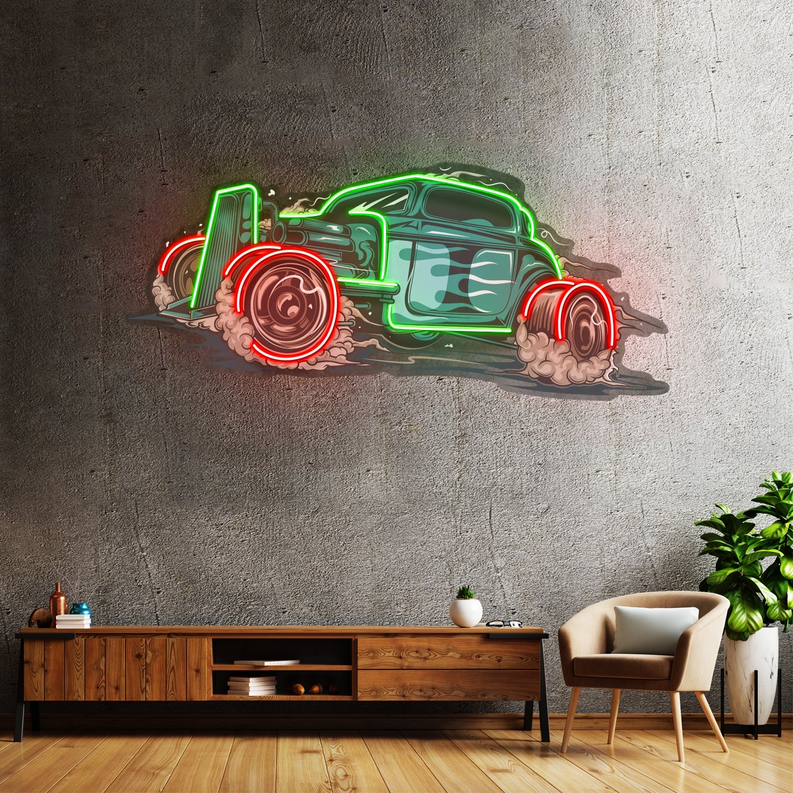 Hotrod Car Led Neon Sign Light Custom Led Signs - Shineneon
