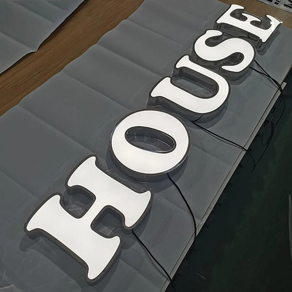 House 3D Frontlit Channel Letters Led Light Sign
