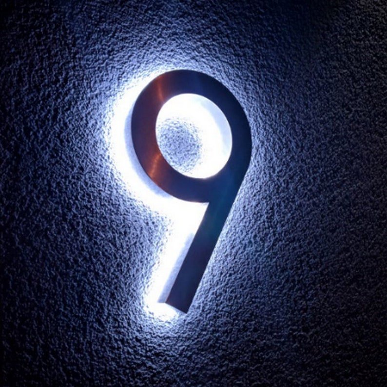 House Letter 9 Backlit Channel Letters Led Light Sign - Shineneon