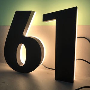 House Number 61 Backlit Channel Letters Led Light Sign - Shineneon