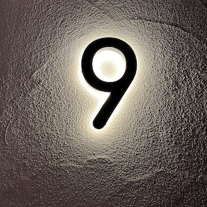 House Number 9 Backlit Channel Letters Led Light Sign - Shineneon
